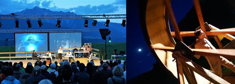 Open Air Bühne und Hamsterrad aus Jubiläumsprojekt 2017: "König Laurins Rosengarten"