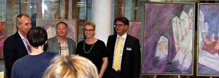 Pop-Märchen-Vernissage 2017 in der Raiffeisenbank Wattens mit der Künstlerin Angela Braster